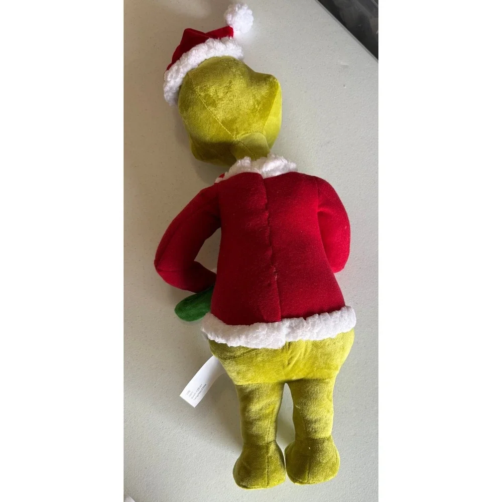 Gemmy Dr Seuss The Grinch Plush Greeter 22in Green Christmas Snowflake Sweater